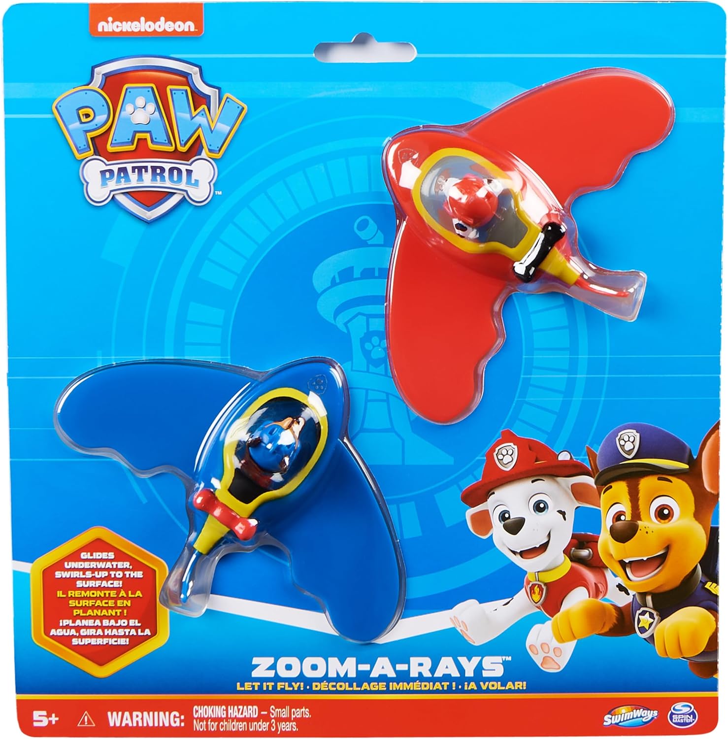 SwimWays PAW Patrol Zoom-A-Rays Water Diving Toys 2-Pack